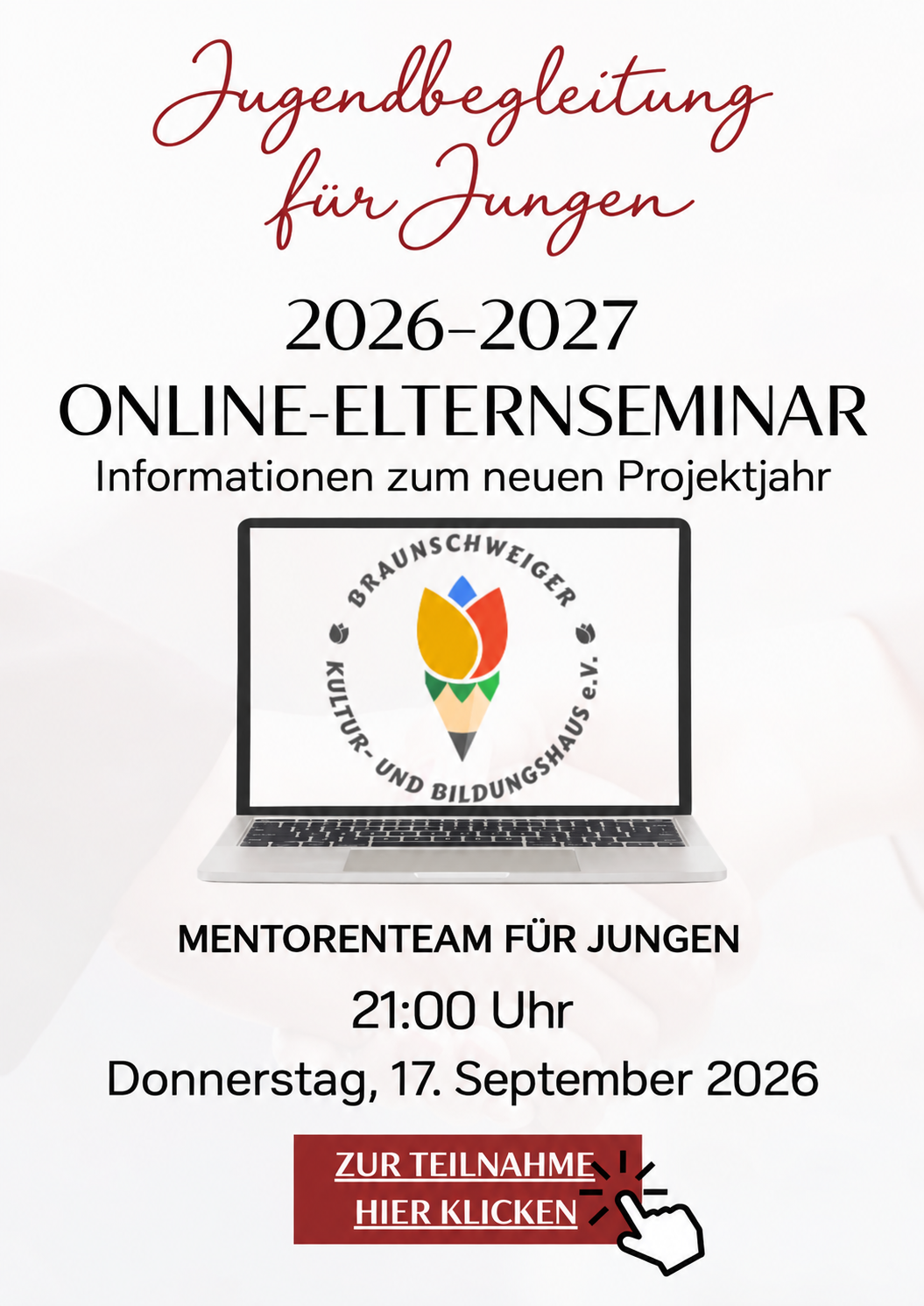 Flyer zum Online-Elternseminar